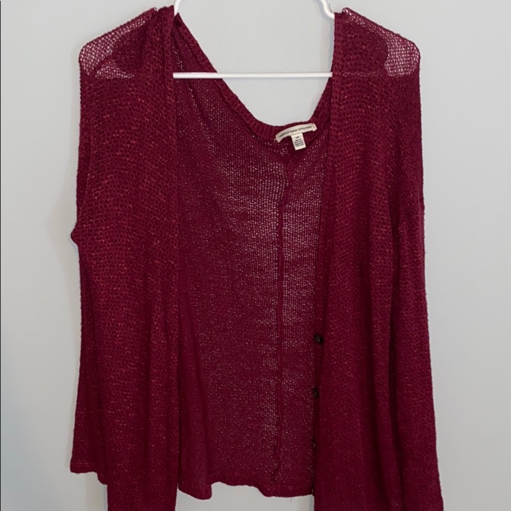 Red American Eagle Cardigan 🦅